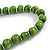 Lime Green Graduated Wooden Bead Necklace - 70cm Long - view 5