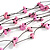 Pink Nugget Multistrand Cotton Cord Necklace - 58cm L - view 4