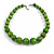 Lime Green Wood Bead Necklace - 48cm L/ 3cm Ext - view 3