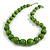 Lime Green Wood Bead Necklace - 48cm L/ 3cm Ext - view 1