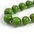 Lime Green Wood Bead Necklace - 48cm L/ 3cm Ext - view 4