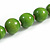 Lime Green Wood Bead Necklace - 48cm L/ 3cm Ext - view 5