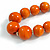 Orange Wood Bead Necklace - 48cm L/ 3cm Ext - view 4