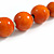 Orange Wood Bead Necklace - 48cm L/ 3cm Ext - view 5