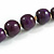 Purple Wood Bead Necklace - 48cm L/ 3cm Ext - view 5