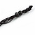 Layered Multistrand Purple Wood Bead Black Cord Necklace - 100cm L - view 7