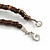 Brown Wood Button & Bead Chunky Necklace - 60cm Long - view 6