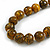 Animal Print Wooden Bead Necklace in Yellow/ Black - 76cm Long - view 5