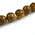 Animal Print Wooden Bead Necklace in Yellow/ Black - 76cm Long - view 6