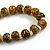 Animal Print Wooden Bead Necklace in Yellow/ Black - 76cm Long - view 7