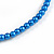 Long Multistrand Blue Shell/ Glass Bead Necklace - 80cm Length - view 6