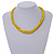 Yellow Glass Multistrand Twisted Necklace - 45cm L/ 7cm Ext - view 2