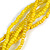 Yellow Glass Multistrand Twisted Necklace - 45cm L/ 7cm Ext - view 4