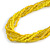 Yellow Glass Multistrand Twisted Necklace - 45cm L/ 7cm Ext - view 5