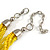 Yellow Glass Multistrand Twisted Necklace - 45cm L/ 7cm Ext - view 6