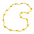 Long Acrylic Star Glass Bead Necklace in Banana Yellow - 104cm Long - view 3