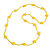 Long Acrylic Star Glass Bead Necklace in Banana Yellow - 104cm Long - view 4