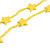 Long Acrylic Star Glass Bead Necklace in Banana Yellow - 104cm Long - view 6