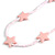 Long Acrylic Star Glass Bead Necklace in Light Pink - 104cm Long - view 5