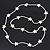 Long Acrylic Star Glass Bead Necklace in White/ Cream - 104cm Long - view 9