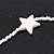 Long Acrylic Star Glass Bead Necklace in White/ Cream - 104cm Long - view 5