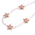 Long Acrylic Star Glass Bead Necklace in Pink - 104cm Long - view 4