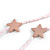 Long Acrylic Star Glass Bead Necklace in Pink - 104cm Long - view 5