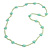 Long Mint Green Acrylic Star Glass Bead Necklace - 104cm Long - view 3