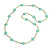 Long Mint Green Acrylic Star Glass Bead Necklace - 104cm Long - view 4