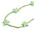 Long Acrylic Star Glass Bead Necklace in Mint Green - 104cm Long - view 5