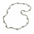 Long Light Grey Acrylic Star Metallic Silver Glass Bead Necklace - 104cm Long - view 3