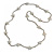 Long Light Grey Acrylic Star Metallic Silver Glass Bead Necklace - 104cm Long - view 4