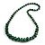 Long Graduated Wooden Bead Colour Fusion Necklace (Green/ Black/ Gold) - 78cm Long - view 3