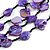 Multistrand Purple Sea Shell and Glass Bead Necklace - 80cm Long - view 5