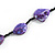 Multistrand Purple Sea Shell and Glass Bead Necklace - 80cm Long - view 6