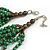 Multistrand Layered Grass Green Wood, Brown Acrylic Bead Necklace - 74cm L/ 5cm Ext - view 6