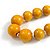 Dusty Yellow Wood Bead Necklace - 48cm L/ 3cm Ext - view 4