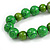 Chunky Green/ Lime Wood Bead Cotton Cord Necklace - 76cm L (Adjustable) - view 4