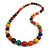 Stunning Round Wooden Bead Long Necklace in Multi/ 70cm Long