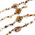 Long Multistrand Sea Shell/ Semiprecious Stone & Simulated Pearl Necklace in Natural/ Brown/ White - 100cm Length - view 5