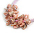 Stunning Glass Bead with Shell Floral Motif Necklace In Light Pink - 48cm Long - view 8