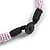 Stunning Glass Bead with Shell Floral Motif Necklace In Light Pink - 48cm Long - view 5