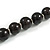 Black Graduated Wooden Bead Necklace - 70cm Long - view 4