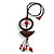 Ring and Bird Wood Bead Pendant with Black Cotton Cord (Brown/ Red) - 78cm Long/ 15cm Pendant - Adjustable - view 10