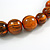 Animal Print Wood Bead Chunky Necklace (Orange/ Black) - 50cm L/ 5cm Ext - view 9