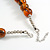 Animal Print Wood Bead Chunky Necklace (Orange/ Black) - 50cm L/ 5cm Ext - view 11