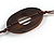 Long Geometric Wooden Bead Cotton Cord Necklace in Brown - 80cm Long - view 4
