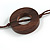 Long Geometric Wooden Bead Cotton Cord Necklace in Brown - 80cm Long - view 7