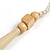 Tribal Wood/ Ceramic Bead Cotton Cord Necklace in Natural/ Brown - 60cm Long/ 10cm Long Front Drop - view 6