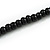 Black/ Brown Wood Bead Necklace - 66cm Long - view 6